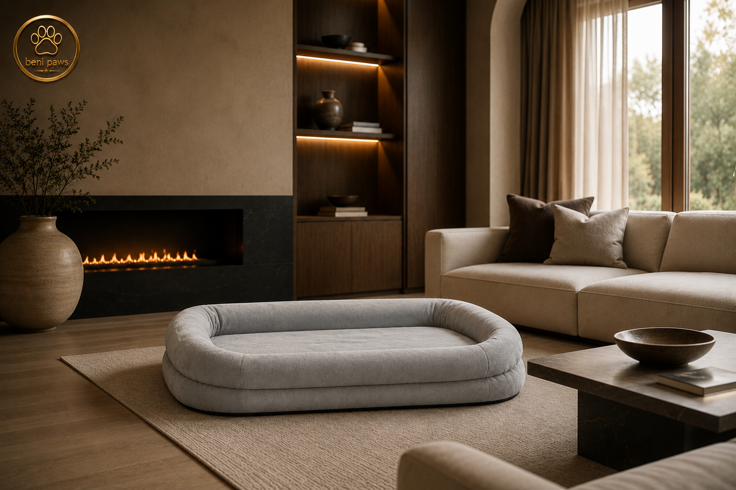 Orthopedic Calming Lounge Dog Bed