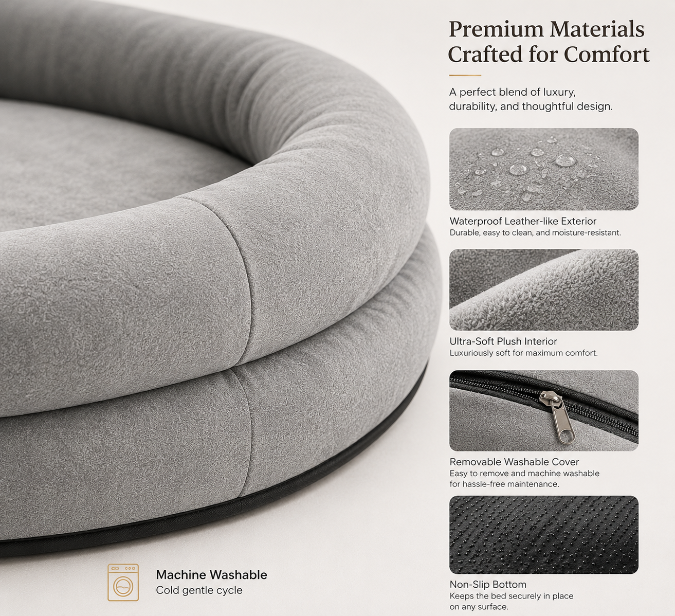 Orthopedic Calming Lounge Dog Bed