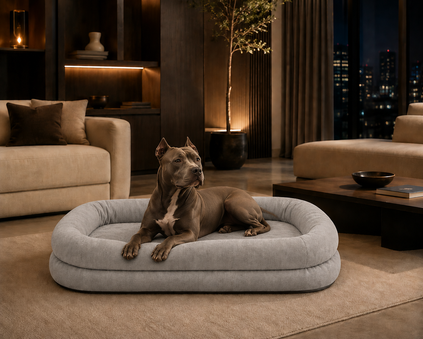 Orthopedic Calming Lounge Dog Bed