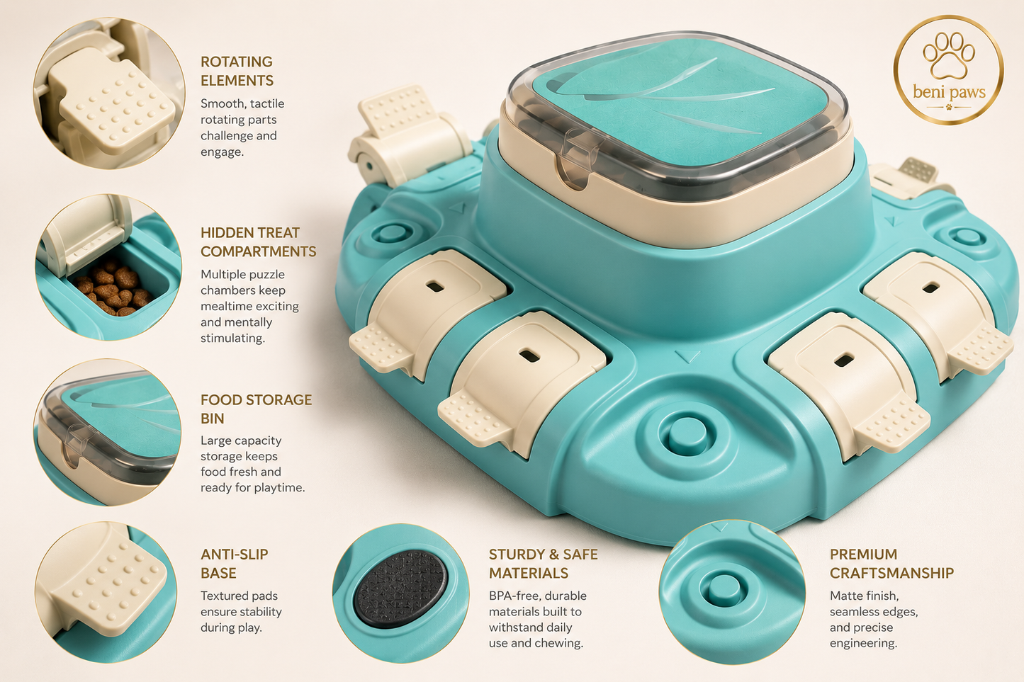Interactive Puzzle & Smart Enrichment Feeding Toy